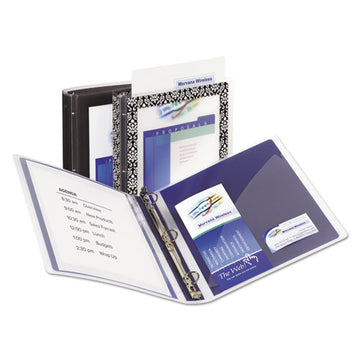 Avery® Flexi-view Binder With Round Rings, 3 Rings, 1.5" Capacity, 11 X 8.5, Navy Blue freeshipping - TVN Wholesale